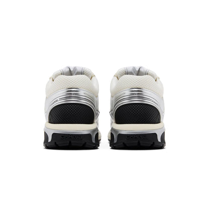Chanel Logo CC White Silver