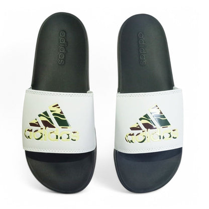 Adidas Adilette Comfort Camo Blanc